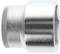 A silver socket insert with the engraving '33', glossy and cylindrically shaped, for use with a ratchet.