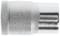 Metallic socket wrench insert with a knurled grip, marked with size '15' on the side, for craft and workshop tasks.