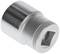 Metal socket nut with knurled edge, suitable for a socket wrench. Marked with the size '13'.