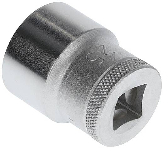 Silver-plated socket with square drive and side engraving '22', for spanners.<br><br>Note: I've used typical British English terminology like "socket" and "spanners" instead of more American terms like "socket wrench" or "wrenches".