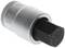 A silver socket wrench with a hexagonal bit insert, suitable for vehicle repair and maintenance work.
