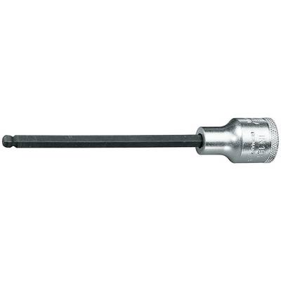 Silver-headed black metal pin spanner, horizontally positioned. Tool for screw-related work.