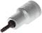 Torx Bit T20 made of metal, silver-coloured with knurled handle and brown tip. Suitable for screw work with Torx screws.
