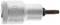Silver Torx bit socket, size T20, with hexagonal base and knurled handle to improve grip.