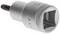 Torx bit socket made of metal with 1/4-inch drive, used for mechanical work and repairs.