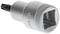 A silver bit socket with engraved text, suitable for use with a screwdriver or ratchet.