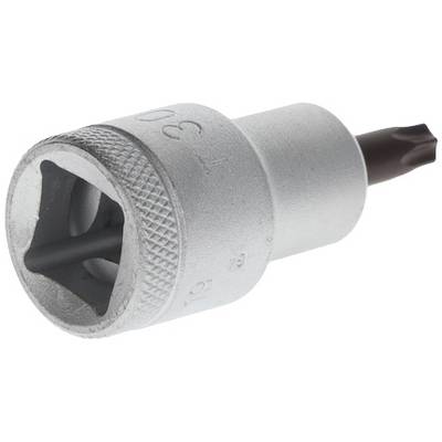 A silver bit adapter with a square drive and a brown insert, suitable for use with screwdriving tools.