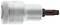 Silver Torx bit adapter with T30 engraving. Used for screws with Torx heads in mechanical or craft applications.