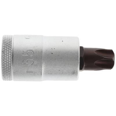 A silver-coloured socket key with a brown Torx head, marked with 'T55'.