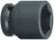 A six-sided hexagonal socket drive made of dark metal. It is used for work with screws and nuts.