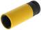 Yellow hex socket nut with black hexagonal profile, designed for screw work.