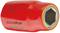 Red Gedore insulated socket wrench, suitable for work on live parts; side marking 'VDE 19'.