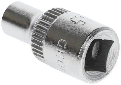 A silver-coloured socket attachment with a ridged edge for better grip.