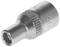 Metal socket attachment with knurled handle, size 4-5, for use with ratchets or other hand tools.