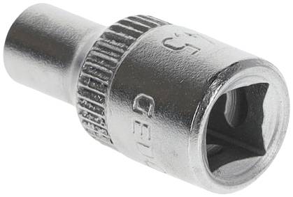 Silver socket spanner with a round loop and a knurled handle, marked with '5'. Primarily used for screw-related work.