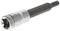 A silver hexagonal screwdriver bit with a cylindrical handle; suitable for precision work.