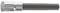 Hexagonal metal bit insert, cylindrical in shape, with a knurled handle on the left and a smooth shaft on the right. Insert for screw-related work.