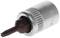 Metal hexagonal bit adapter for attachment to a spanner.