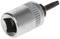 Metal bit key with knurling, silver-coloured, size stamp '8 3/20', suitable for use with socket wrenches or as a 9 mm key.