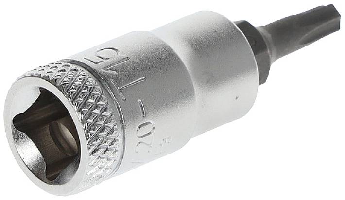 Hexagonal screwdriver bit with metal shaft, suitable for screwdrivers with matching bit holder.