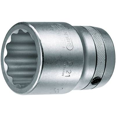 Metal socket with a ribbed surface and internal threading for securing during repair work.