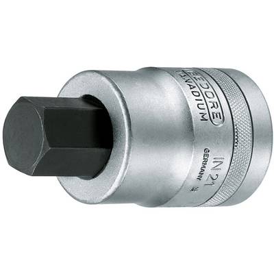 'Hexagonal socket insert made of chrome-vanadium steel with embossed size. Suitable for mechanical applications.'