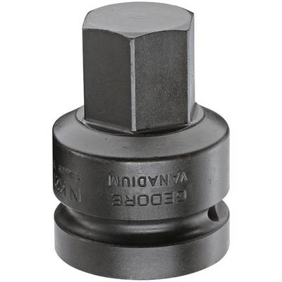 Curved hexagonal metal socket with 'GEDORE VANADIUM' engraving. Tool designed for use with a spanner.