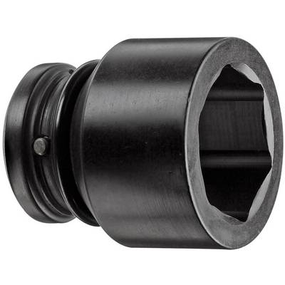 A black ring spanner with hexagonal openings on one side, suitable for large screws or nuts.