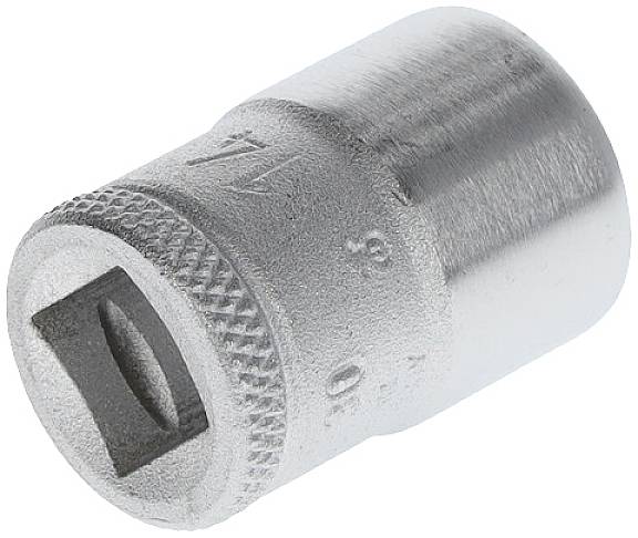 Metal socket attachment with 3/4-inch engraving, cylindrical shape, knurled edge for improved grip.
