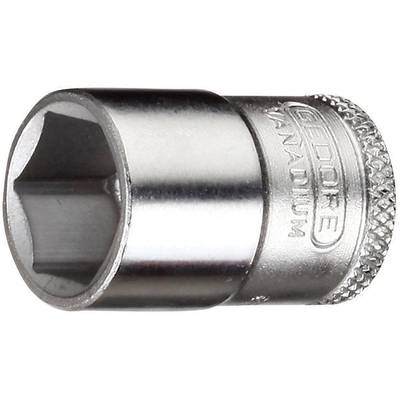 Socket with hexagonal internal profile, manufactured from vanadium steel. Suitable for use in combination with a ratchet.
