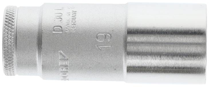 Metal socket insert with 'Germany' embossing, size '19'. Suitable for screw work, robust and long-lasting.