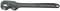 Black metal pipe wrench with non-slip grip, suitable for gripping and turning pipes or round objects.