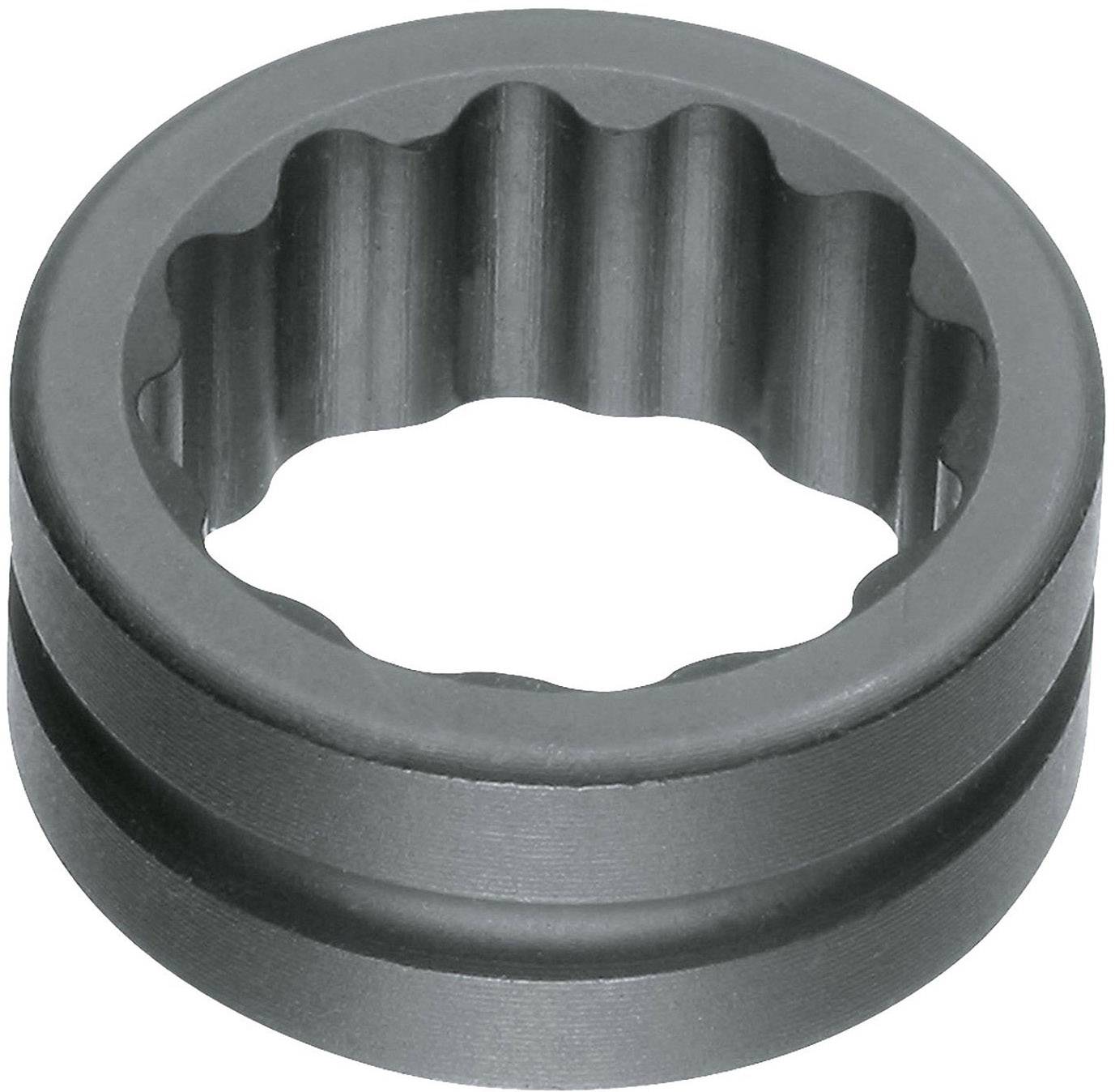 Metal toothed disc with internal gearing, used as a coupling element in mechanical systems for power transmission.