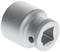 Grey metallic socket with a square opening and a ribbed edge. Model number '30' is stamped. Tool for screws.