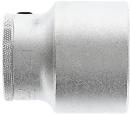A metallic socket with the number '41' embossed. Designed for use with a socket wrench to assemble or disassemble screws.