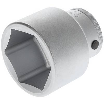 A silver hexagonal socket insert, possibly for mechanical work, shown from the side and from above.