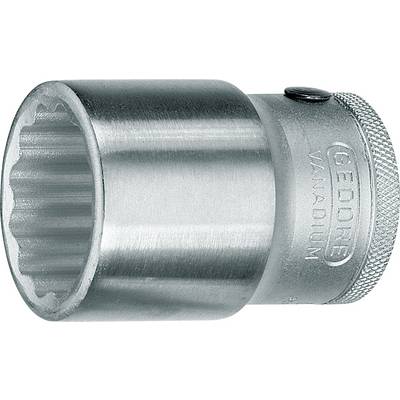 Metal socket extension bar, cylindrical shape, with knurled edge and engraved text 'GEDORE VANADIUM'.