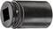 A black, cylindrical tool attachment with a square opening at one end. Suitable for socket wrench sets.
