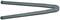 A grey, sturdy metal tool used for precise measurements or drawings, similar to a compass.