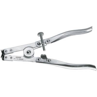Metal pliers with a rotating plate and screw, suitable for mechanical work or crafting, on a white background.