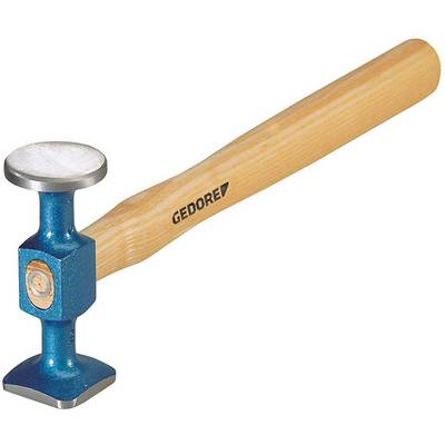 Blue pin hammer with wooden handle, brand 'Gedore', on white background.