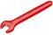Red insulated adjustable spanner, suitable for live working up to 1000V. Marked with '1000V' and 'EN 60900'.