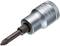 'Metal-handled screwdriver bit with knurled grip, suitable for tightening and loosening screws, Gedor brand, vanadium steel.'