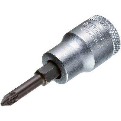 Phillips screwdriver bit, integrated into a hexagonal bit adapter. Marked with 'GEDORE Vanadium'. Looks sturdy and industrial.