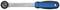 A ratchet spanner, marked with 'GEDORE' at one end, featuring a blue-black handle for improved grip.