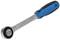 A silver spanner with a blue-black handle, suitable for tightening and loosening screws or nuts.