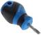 Compact screwdriver with blue-black handle and flat blade, model 'GEDORE 2153 5.5', on white background.