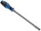 A large flathead screwdriver with a blue-black handle, perfect for loosening or tightening slotted screws.
