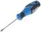 Phillips head screwdriver with blue-black handle and metal tip, suitable for screw work in the home and workshop.