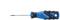 A blue screwdriver with a black handle and a T8 Torx tip, suitable for specific screw head types.